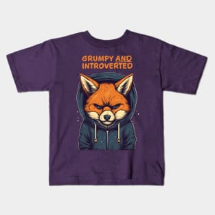 Mr. Introverted Grumpy Fox Kids T-Shirt